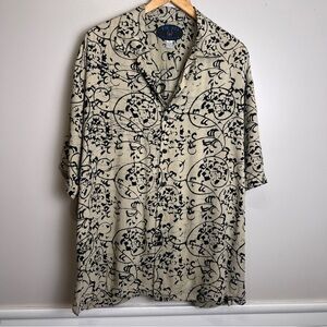 Big Ass California Handmade Button-Down Men’s Hawaiian Style Shirt Rayon NWOT XL